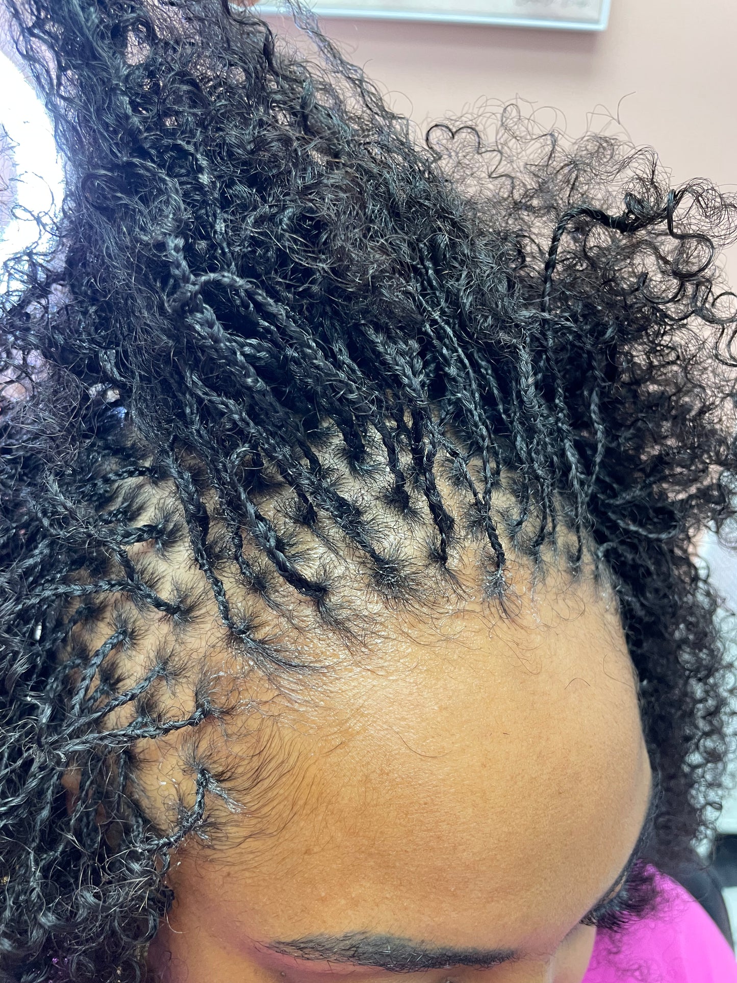 Braided locs with human extensions - Clenched Beauty