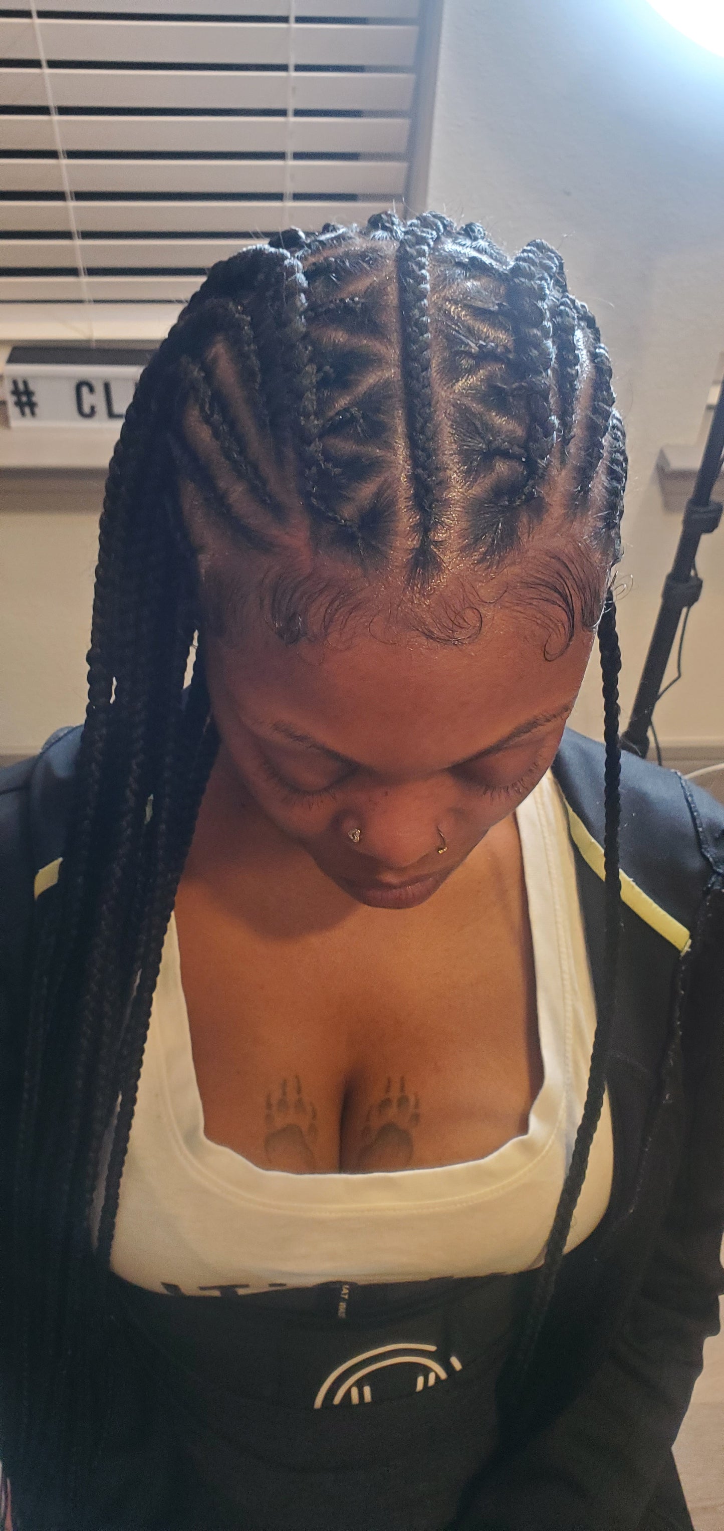 Fuluni braids (feed in front and knotless back) - Clenched Beauty