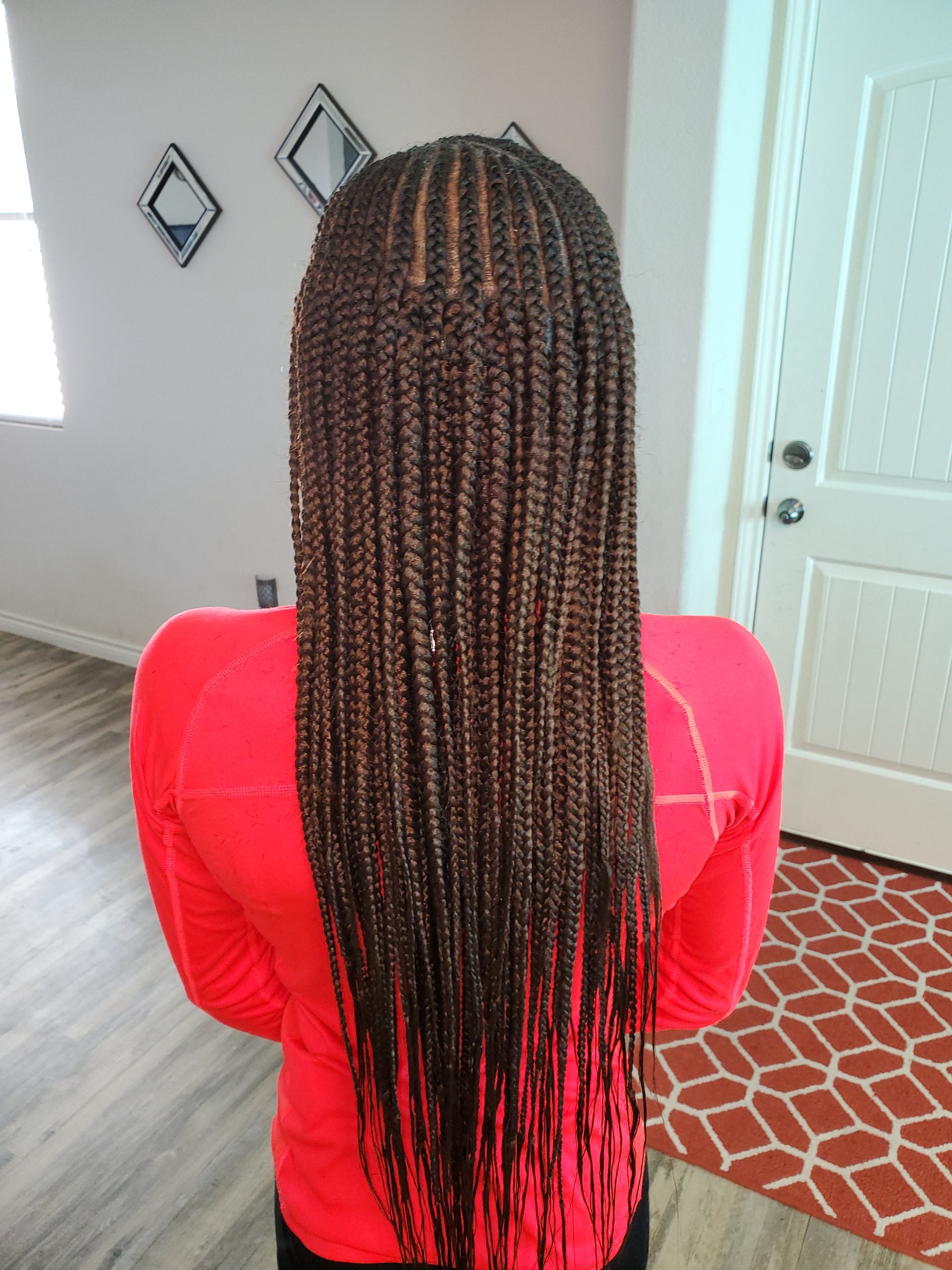 Fuluni braids (feed in front and knotless back) - Clenched Beauty