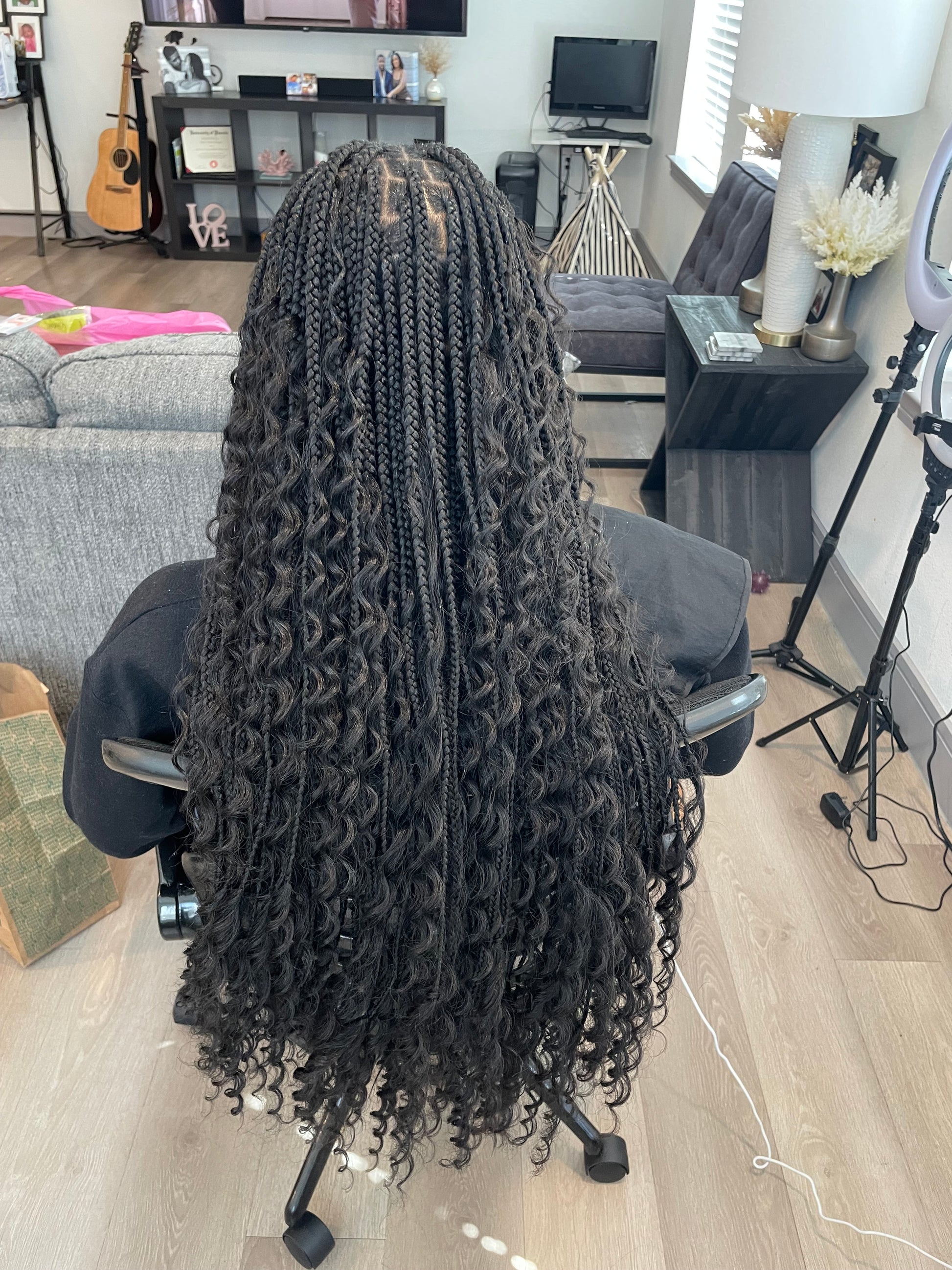 How to: Jumbo Knotless Goddess Box Braids With Curly Ends